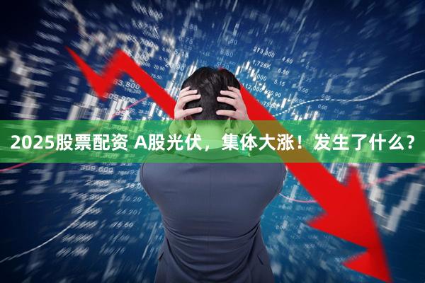 2025股票配资 A股光伏，集体大涨！发生了什么？